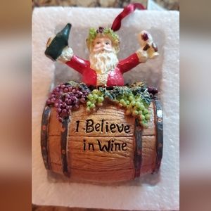 Santa Wine Ornament